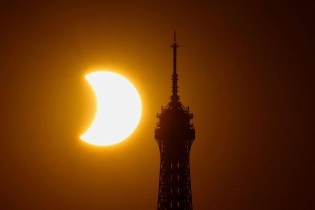 Solar eclipse in France 