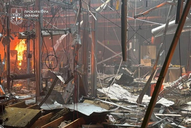 Aftermath of a Russian drone attack in Kryvyi Rih 