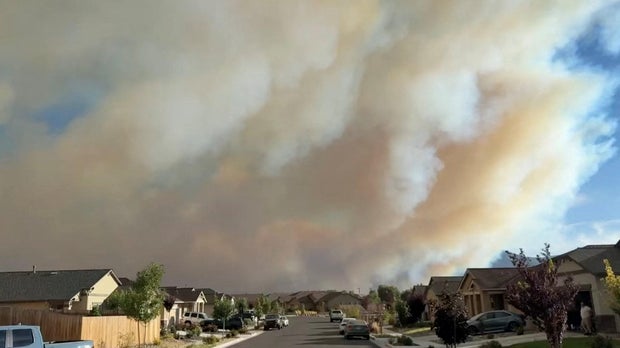 Smoke rises from Hawk fire in Reno, Nevada 