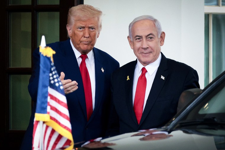 President Trump Meets With Visiting Israeli PM Netanyahu At The White House