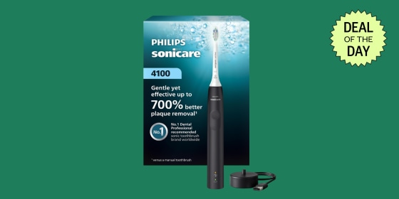This electric toothbrush will last up to two weeks on a full charge.