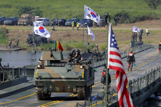 South Korea and U.S. Army Conduct Joint River Crossing Drill