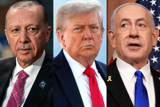 Turkish President Recep Tayyip Erdogan; U.S. President Donald Trump; Israeli Prime Minister Benjamin Netanyahu.