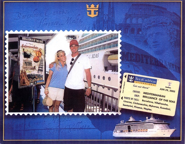 On June 29, 2005, the newlyweds aboard Royal Caribbean's Brilliance of the Seas set sail from Barcelona, Spain.