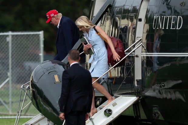 President Trump and executive assistant Natalie Harp 