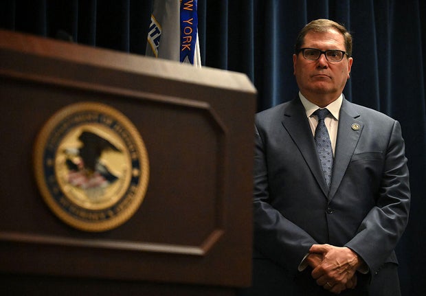 John Sarcone at a news conference on Monday, April 28, 2025, in Albany, New York.